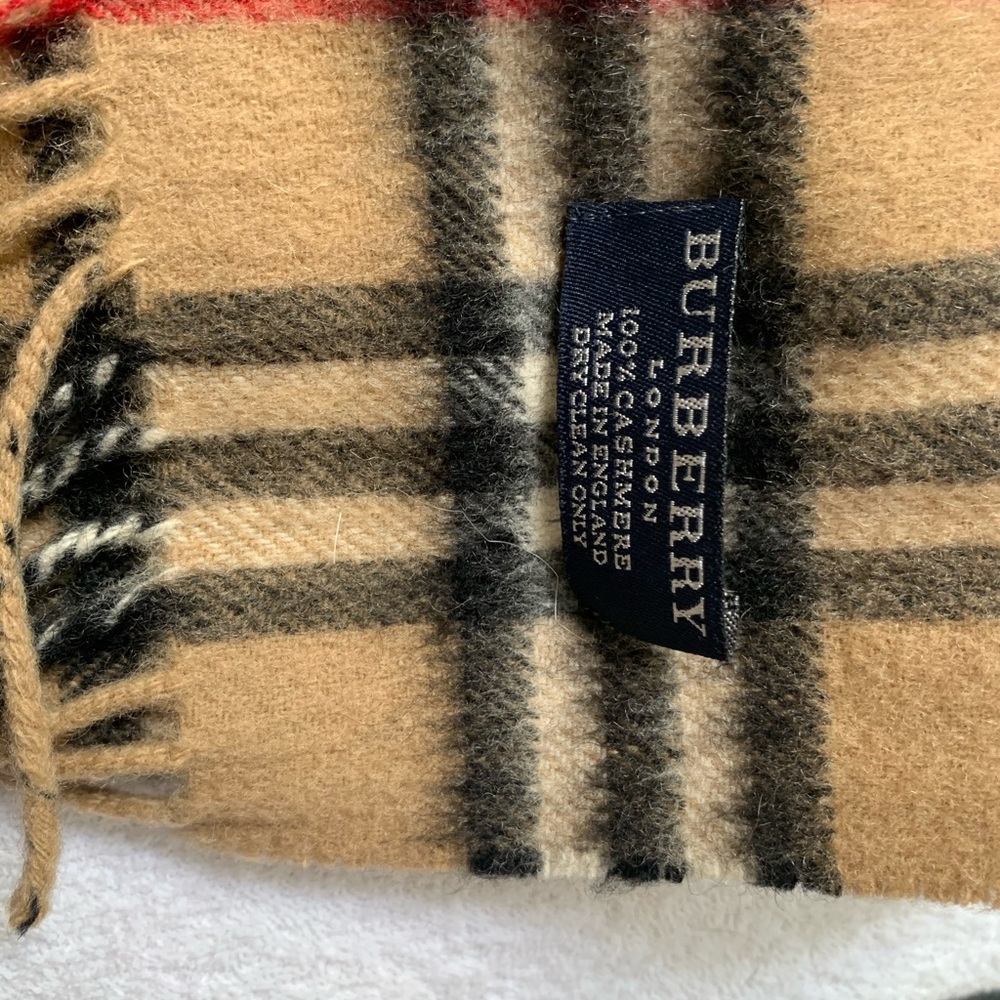 Burberry Tan and Black Checkered Scarf - Picture 2 of 2
